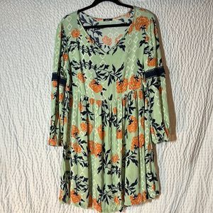 Mark medium boho green blue and orange dress